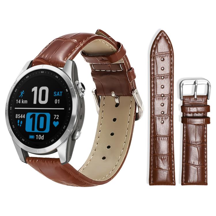 xDfind Bamboo Texture Pin Buckle Leather Watch Band, For Garmin Fenix 8/7X/6X/5X 26mm 22mm, For Garmin Fenix 8/7/6/5 22mm 20mm, For Garmin Fenix 8/7S/6S/5S 20mm 18mm, For Garmin Forerunner 45/45S/Swim2 18mm                                              ...