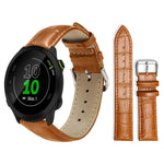 xDfind Bamboo Texture Pin Buckle Leather Watch Band, For Garmin Fenix 8/7X/6X/5X 26mm 22mm, For Garmin Fenix 8/7/6/5 22mm 20mm, For Garmin Fenix 8/7S/6S/5S 20mm 18mm, For Garmin Forerunner 45/45S/Swim2 18mm                                              ...