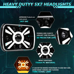 Y23 H4 7 inch Car Seven-bead Sun Style Square Modified Headlight for Jeep Wrangler, Y23