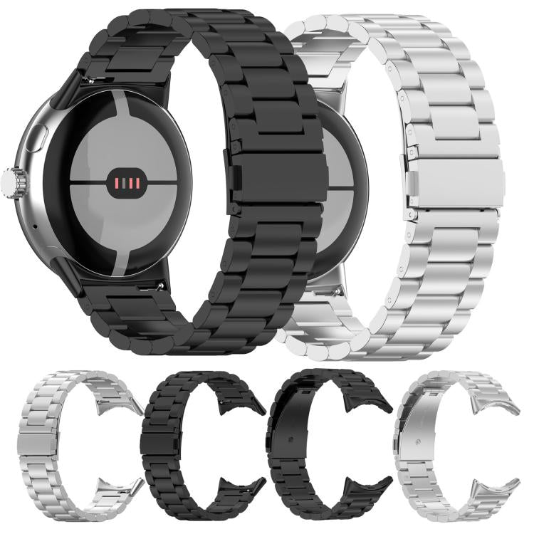Dây đồng hồ hợp kim titan khóa phẳng ba hạt, dành cho Google Pixel Watch 4 / 3 45mm, Google Pixel Watch 4 / 3 / 2 / 1 41mm