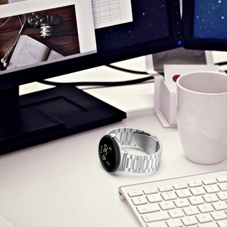 Dây đồng hồ hợp kim titan khóa phẳng ba hạt, dành cho Google Pixel Watch 4 / 3 45mm, Google Pixel Watch 4 / 3 / 2 / 1 41mm