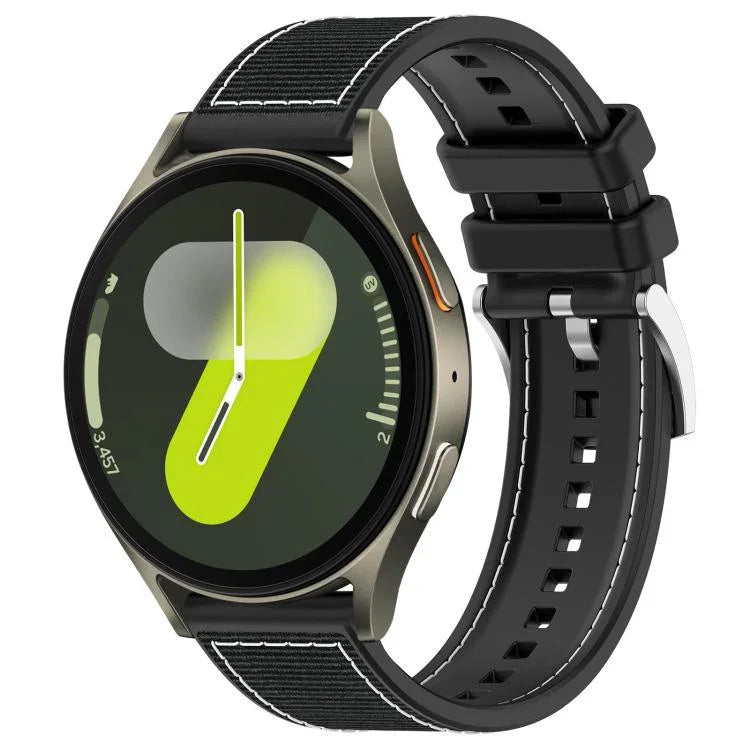 Dây đồng hồ silicone bện nylon lai xDfind, Dành cho Samsung Galaxy Watch Ultra / Ultra 2025 22mm, Dành cho Samsung Galaxy Watch 7 / 6 / 5 / FE 20mm