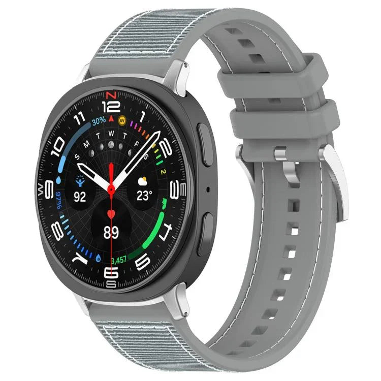 Dây đồng hồ silicone bện nylon lai xDfind, Dành cho Samsung Galaxy Watch Ultra / Ultra 2025 22mm, Dành cho Samsung Galaxy Watch 7 / 6 / 5 / FE 20mm