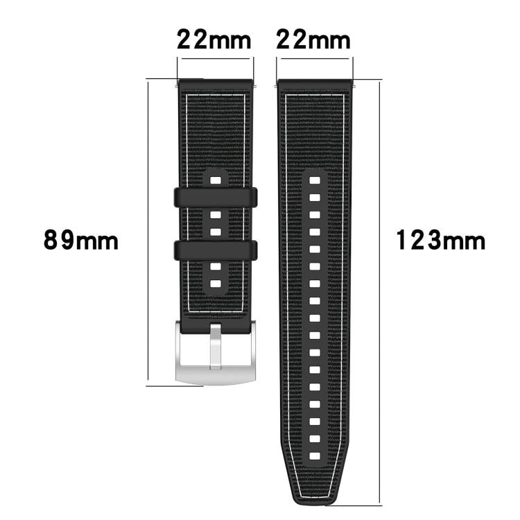 Dây đồng hồ silicone bện nylon lai xDfind, Dành cho Samsung Galaxy Watch Ultra / Ultra 2025 22mm, Dành cho Samsung Galaxy Watch 7 / 6 / 5 / FE 20mm