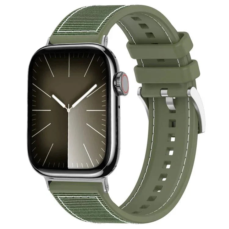 Dây đồng hồ silicone bện nylon lai xDfind, Dành cho Apple Watch 42 / 44 / 45 / 46 / 49mm 22mm, Dành cho Apple Watch 38 / 40 / 41 / S10 42mm 20mm
