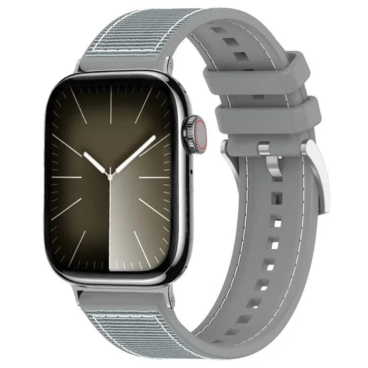Dây đồng hồ silicone bện nylon lai xDfind, Dành cho Apple Watch 42 / 44 / 45 / 46 / 49mm 22mm, Dành cho Apple Watch 38 / 40 / 41 / S10 42mm 20mm