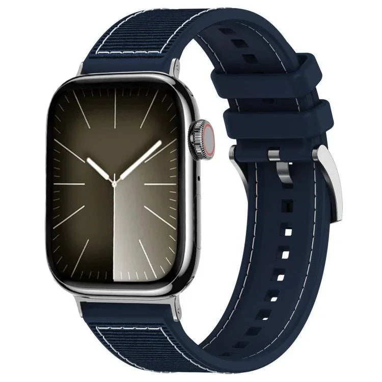 Dây đồng hồ silicone bện nylon lai xDfind, Dành cho Apple Watch 42 / 44 / 45 / 46 / 49mm 22mm, Dành cho Apple Watch 38 / 40 / 41 / S10 42mm 20mm