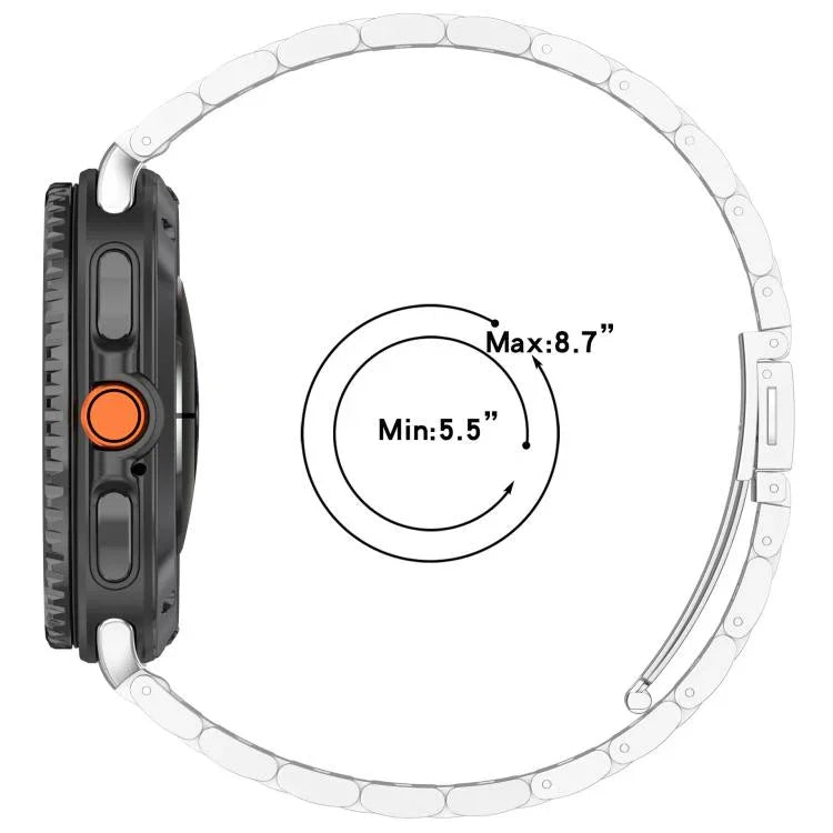 Dây đồng hồ hợp kim titan khóa phẳng ba hạt, Dành cho Samsung Galaxy Watch8 / Watch8 Classic, Dành cho Samsung Galaxy Fit3 / SM-R390