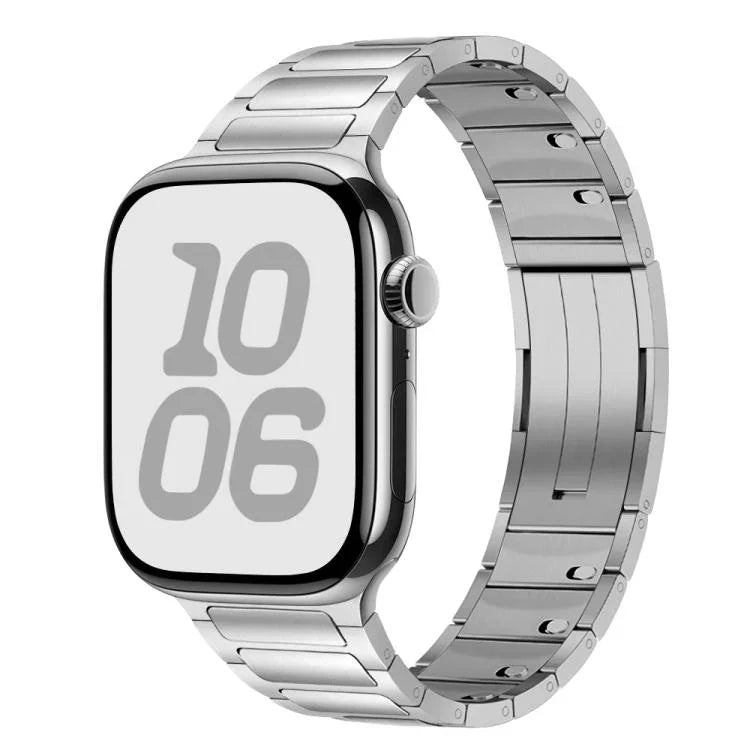Dây đồng hồ thép không gỉ khóa tháo bên hạt ba viên, Dành cho Apple Watch 46mm / 49mm / 45mm / 44mm, Dành cho Apple Watch 42mm / 41mm / 40mm / 38mm