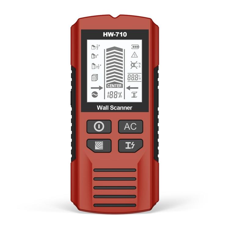 Máy quét tường 5 trong 1 HW-710, máy dò kim loại, máy tìm đinh, thiết bị đo