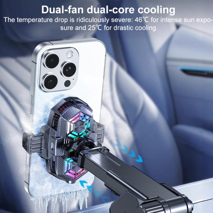 H5 17mm Universal Ball RGB Semiconductor Heat Dissipation Car Phone Holder Base, H5