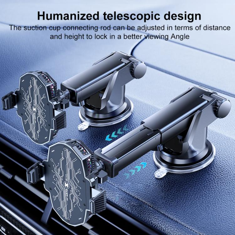 H5 17mm Universal Ball RGB Semiconductor Heat Dissipation Car Phone Holder Base, H5