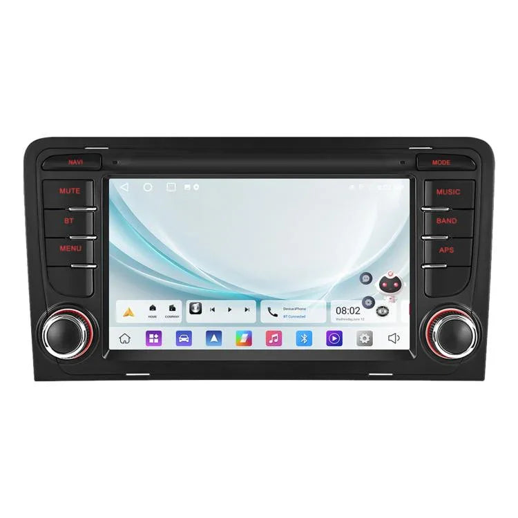Dành cho Audi A3 8P 2003-2012 Android 15 màn hình cảm ứng 7 inch Trung tâm điều khiển thông minh GPS ô tô MP5, Chuẩn + AHD + Micro, Chuẩn