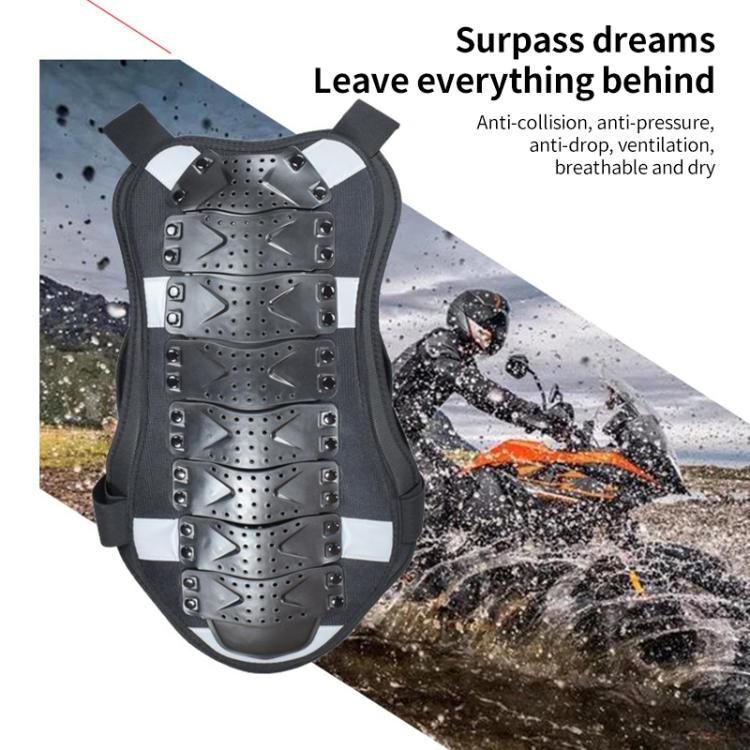 GHOST RACING GH-HJY08 Motorcycle Armor Vest Chest Protector Riding Hard Shell Clothes, L, XL