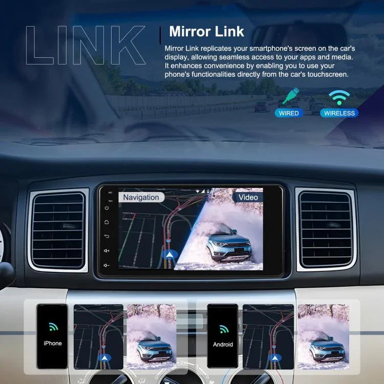Dành cho Toyota COROLLA Android 15 màn hình cảm ứng 7 inch CarPlay không dây Máy chơi nhạc ô tô Trung tâm điều khiển điều hướng, Chuẩn, Chuẩn + AHD + Micro