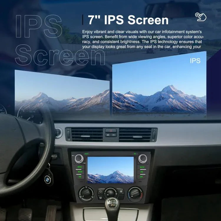Dành cho BMW 3 Series E90 Android 15 màn hình cảm ứng 7 inch CarPlay ô tô Máy điều hướng tích hợp hình ảnh lùi, Chuẩn, Chuẩn + AHD + Micro
