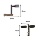 Chìa khóa trống CT-826 hình chữ T, cờ lê điều chỉnh lỗ vuông đa năng cho bộ trống, CT-826