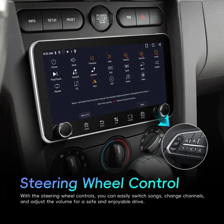 Máy điều hướng tích hợp CarPlay Android 15 màn hình 10.36 inch với núm đôi, Chuẩn, Chuẩn + AHD + Micro