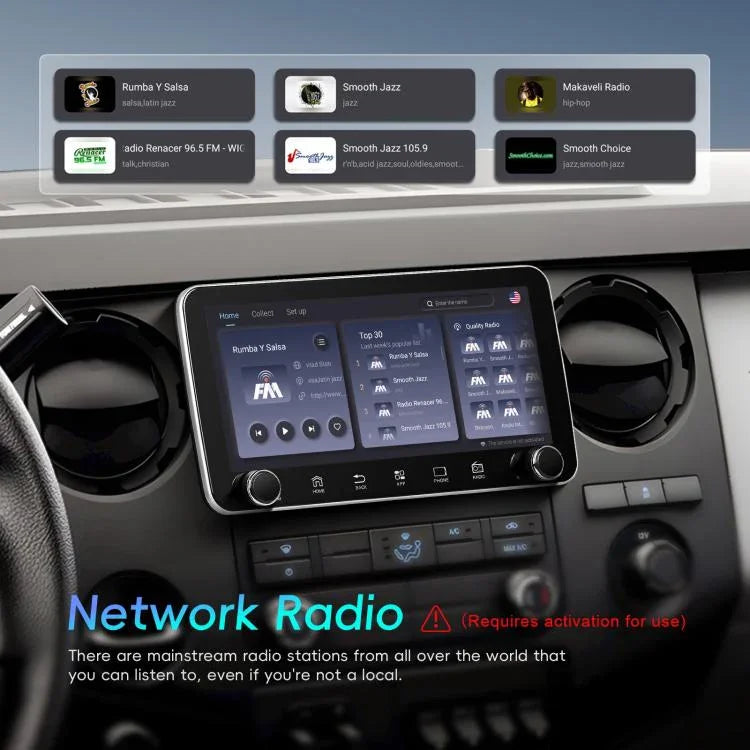 Máy điều hướng tích hợp CarPlay Android 15 màn hình 10.36 inch với núm đôi, Chuẩn, Chuẩn + AHD + Micro