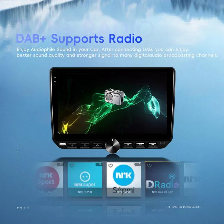 Máy điều hướng âm thanh video tích hợp Android 15 màn hình 10 inch, Chuẩn, Chuẩn + AHD + Micro