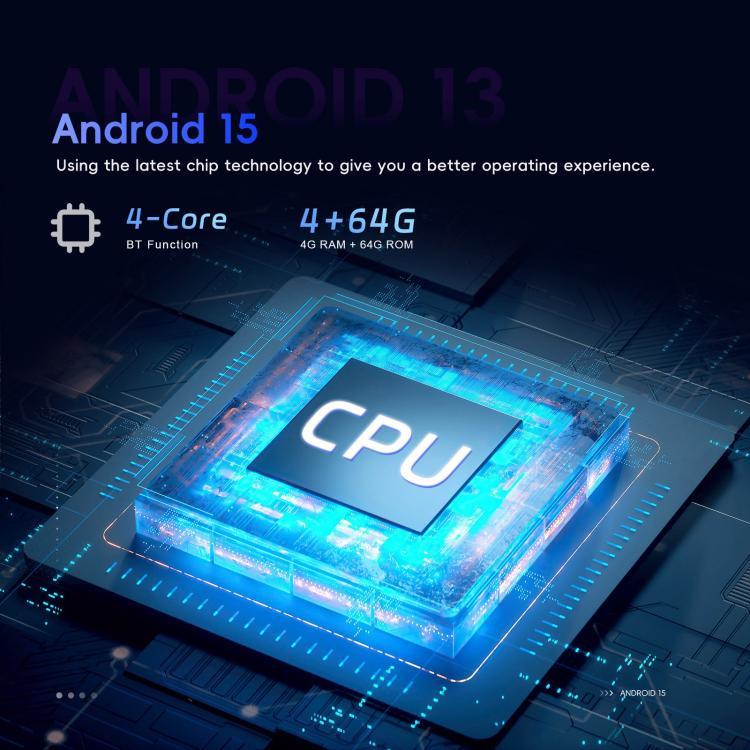 Máy điều hướng âm thanh video tích hợp Android 15 màn hình 10 inch, Chuẩn, Chuẩn + AHD + Micro