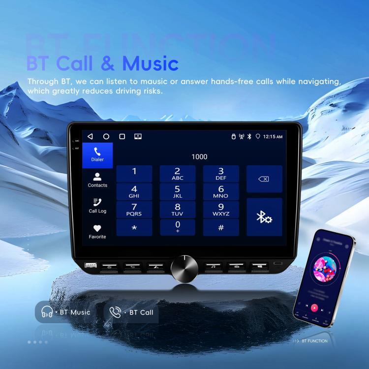 Máy điều hướng âm thanh video tích hợp Android 15 màn hình 10 inch, Chuẩn, Chuẩn + AHD + Micro