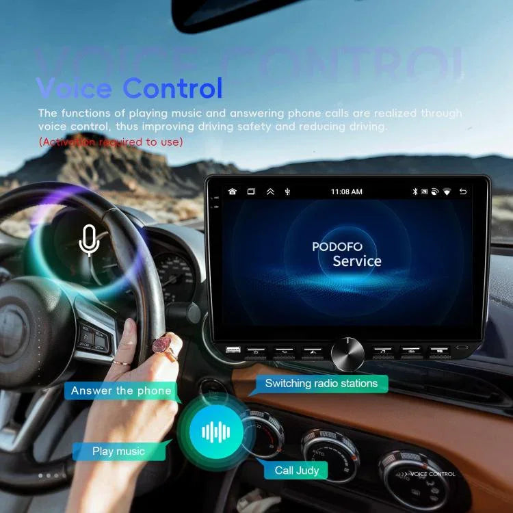 Máy điều hướng âm thanh video tích hợp Android 15 màn hình 10 inch, Chuẩn, Chuẩn + AHD + Micro