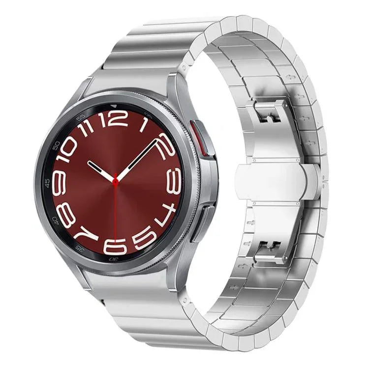 Dây đồng hồ thép không gỉ nguyên khối xDfind một hạt tre, dành cho Samsung Galaxy Watch8 / Watch8 Classic 22mm, Samsung Galaxy Watch 7 / 6 / 5 / FE 20mm, Samsung Galaxy Fit3 SM-R390 18mm