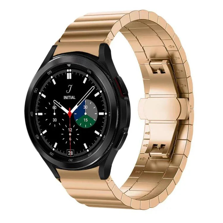 Dây đồng hồ thép không gỉ nguyên khối xDfind một hạt tre, dành cho Samsung Galaxy Watch8 / Watch8 Classic 22mm, Samsung Galaxy Watch 7 / 6 / 5 / FE 20mm, Samsung Galaxy Fit3 SM-R390 18mm