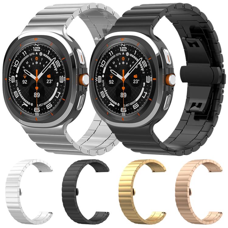 Dây đồng hồ thép không gỉ nguyên khối xDfind một hạt tre, dành cho Samsung Galaxy Watch8 / Watch8 Classic 22mm, Samsung Galaxy Watch 7 / 6 / 5 / FE 20mm, Samsung Galaxy Fit3 SM-R390 18mm