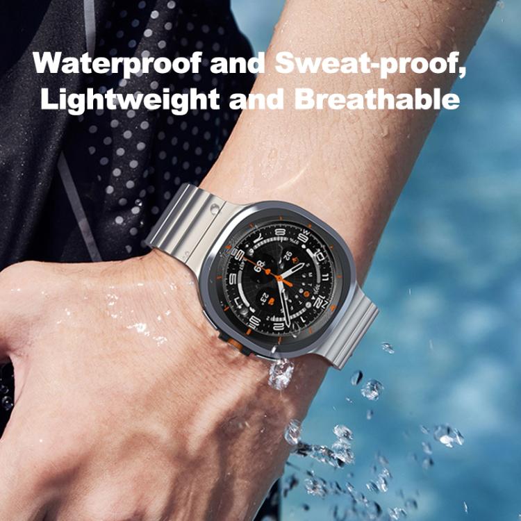 Dây đồng hồ thép không gỉ nguyên khối xDfind một hạt tre, dành cho Samsung Galaxy Watch8 / Watch8 Classic 22mm, Samsung Galaxy Watch 7 / 6 / 5 / FE 20mm, Samsung Galaxy Fit3 SM-R390 18mm