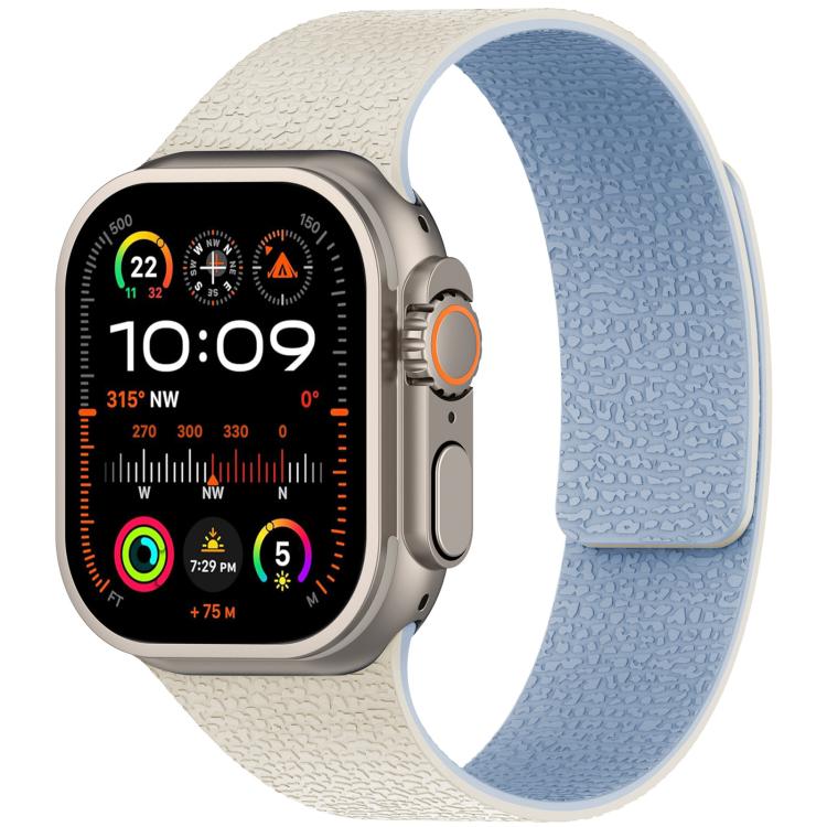 Dây đồng hồ silicone khóa nam châm họa tiết vỏ vải xDfind, Dành cho Apple Watch 42 / 44 / 45 / 46 / 49mm, Dành cho Apple Watch 38 / 40 / 41 / S10 42mm