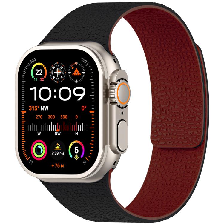 Dây đồng hồ silicone khóa nam châm họa tiết vỏ vải xDfind, Dành cho Apple Watch 42 / 44 / 45 / 46 / 49mm, Dành cho Apple Watch 38 / 40 / 41 / S10 42mm