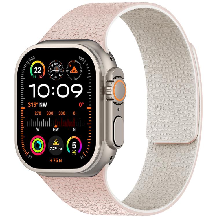 Dây đồng hồ silicone khóa nam châm họa tiết vỏ vải xDfind, Dành cho Apple Watch 42 / 44 / 45 / 46 / 49mm, Dành cho Apple Watch 38 / 40 / 41 / S10 42mm