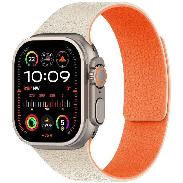Dây đồng hồ silicone khóa nam châm họa tiết vỏ vải xDfind, Dành cho Apple Watch 42 / 44 / 45 / 46 / 49mm, Dành cho Apple Watch 38 / 40 / 41 / S10 42mm