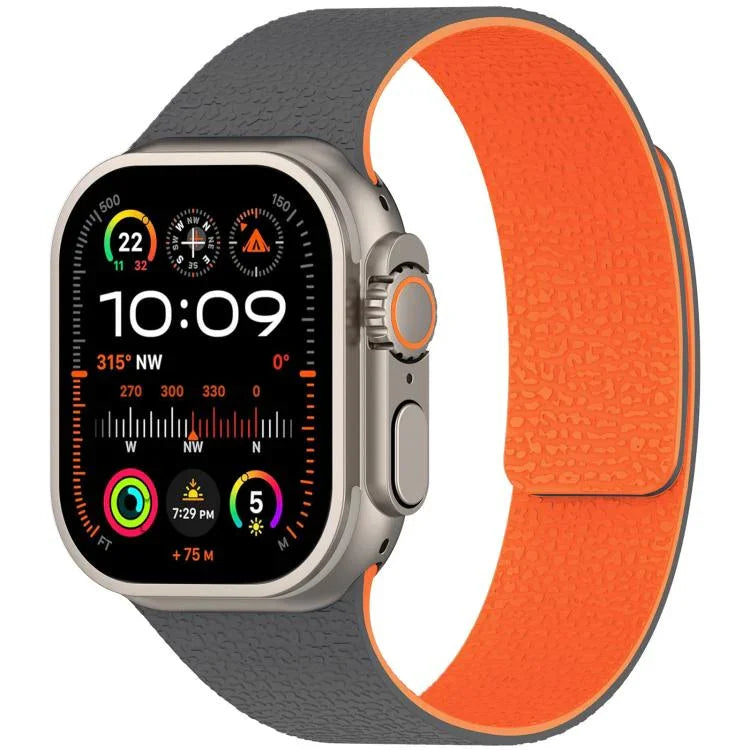 Dây đồng hồ silicone khóa nam châm họa tiết vỏ vải xDfind, Dành cho Apple Watch 42 / 44 / 45 / 46 / 49mm, Dành cho Apple Watch 38 / 40 / 41 / S10 42mm