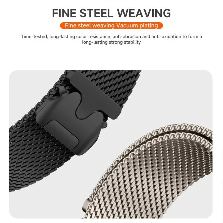 Dây đồng hồ thép không gỉ khóa dù Milanese xDfind, dành cho Samsung Galaxy Watch Ultra / Ultra 2025, Samsung Galaxy Watch8 / Watch8 Classic 22mm