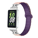 Dây đồng hồ silicone nam châm ba hạt hình chữ D, dành cho Samsung Galaxy Fit3