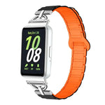 Dây đồng hồ silicone nam châm ba hạt hình chữ D, dành cho Samsung Galaxy Fit3