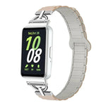 Dây đồng hồ silicone nam châm ba hạt hình chữ D, dành cho Samsung Galaxy Fit3