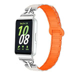Dây đồng hồ silicone nam châm ba hạt hình chữ D, dành cho Samsung Galaxy Fit3