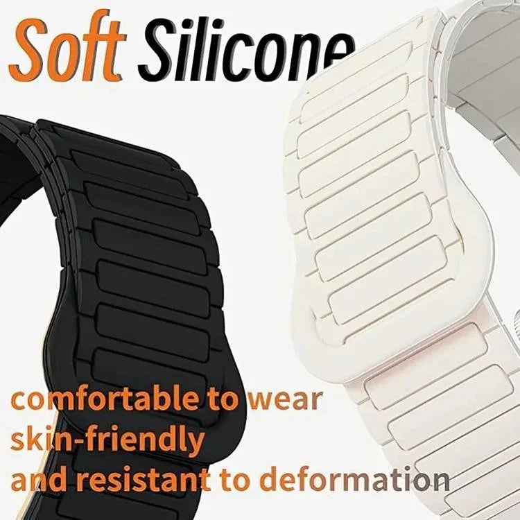 Dây đồng hồ silicone nam châm ba hạt hình chữ D, dành cho Samsung Galaxy Fit3