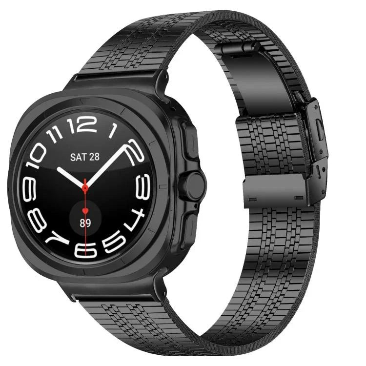 Dây đồng hồ thép không gỉ năm hạt khóa rùa, dành cho Samsung Galaxy Watch Ultra 47mm / Ultra 2025