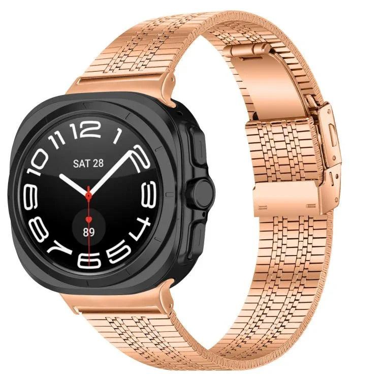 Dây đồng hồ thép không gỉ năm hạt khóa rùa, dành cho Samsung Galaxy Watch Ultra 47mm / Ultra 2025