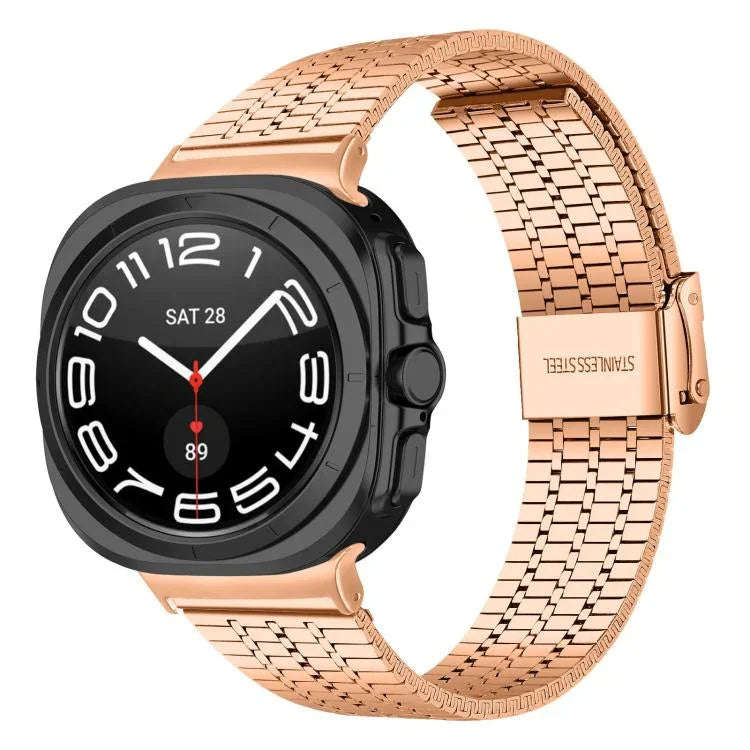 Dây đồng hồ thép không gỉ khóa bảy hạt, dành cho Samsung Galaxy Watch Ultra 47mm / Ultra 2025
