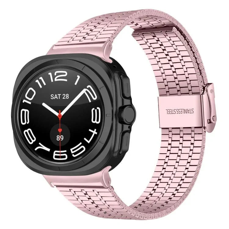 Dây đồng hồ thép không gỉ khóa bảy hạt, dành cho Samsung Galaxy Watch Ultra 47mm / Ultra 2025