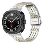 Dây đồng hồ thép không gỉ khóa bảy hạt, dành cho Samsung Galaxy Watch Ultra 47mm / Ultra 2025