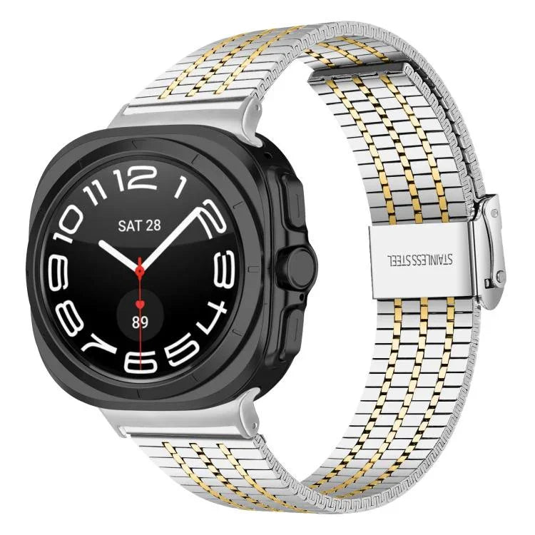 Dây đồng hồ thép không gỉ khóa bảy hạt, dành cho Samsung Galaxy Watch Ultra 47mm / Ultra 2025