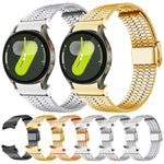 Dây đồng hồ thép không gỉ khóa hạt bảy, dành cho Samsung Galaxy Watch 7 / 6 / 5 / 4
