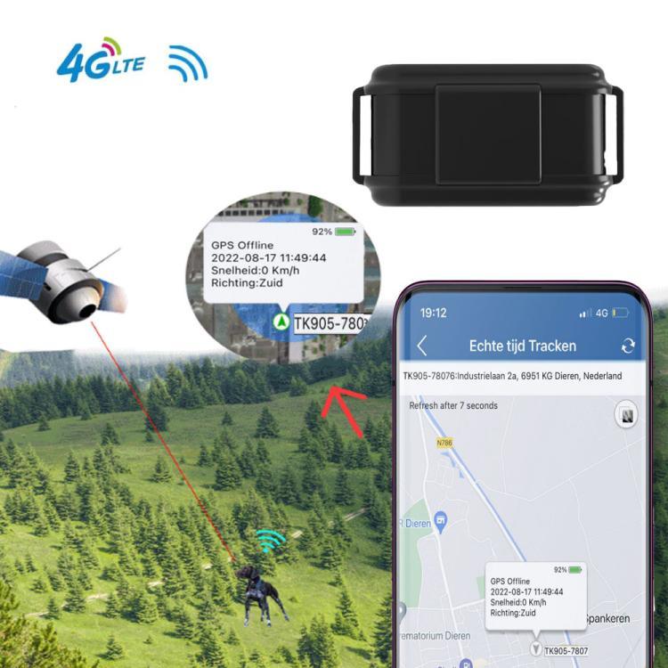 TK919 Vòng Cổ Chó GPS 4G Chống Nước IP67